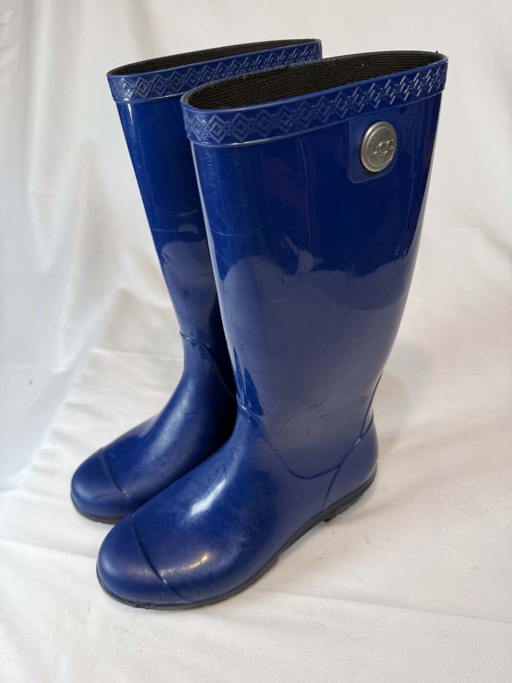 Classic Preppy UGG Women's Sienna Gloss Blue Rain Boot size 7